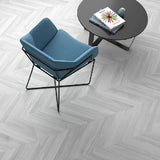 Cut Sample: Ebony Grey Herringbone Tiles