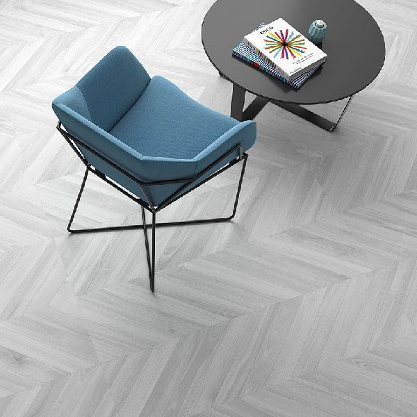 Cut Sample: Ebony Grey Herringbone Tiles