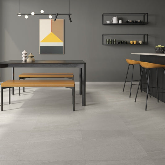 Cut Sample: Eddystone Grey Stone Look Tiles