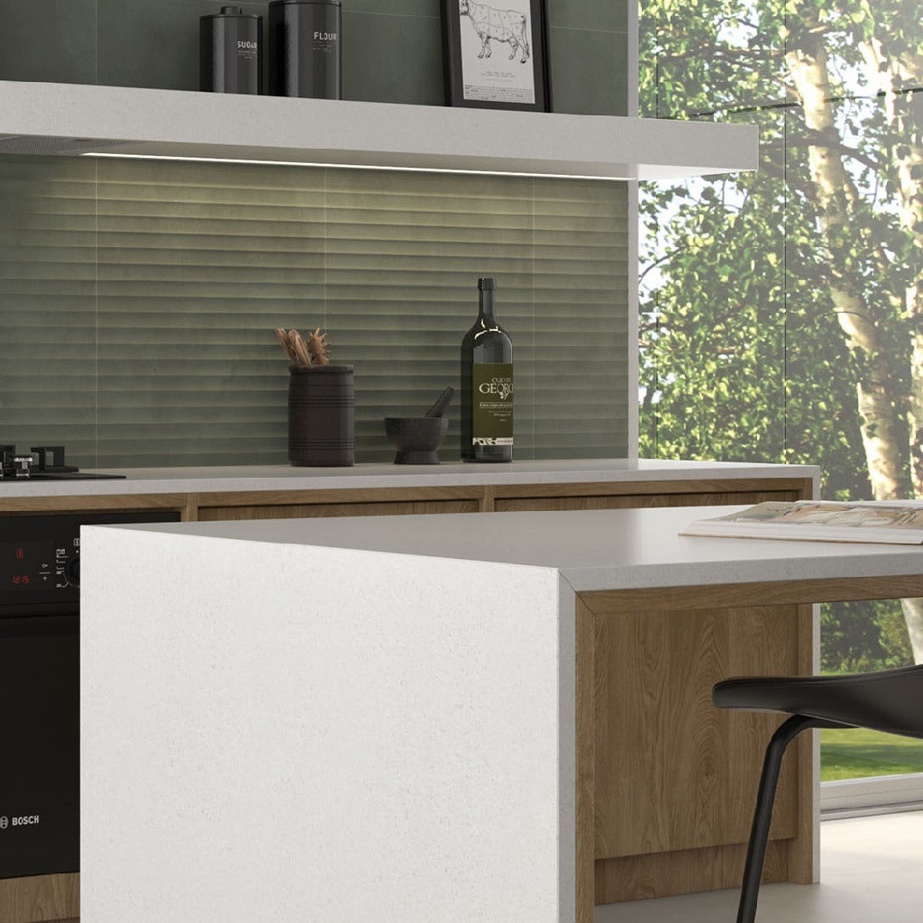 Sage ripple tiles