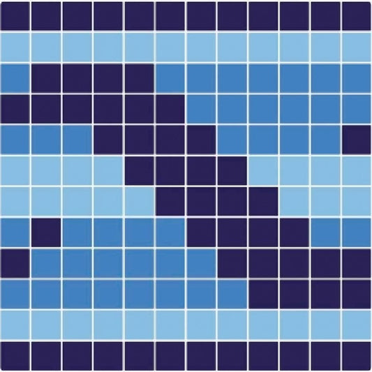Swimming Pool Mosaic Tiles - Espiral Border 1