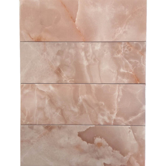 Onyx Pink Gloss Metro Wall Tiles