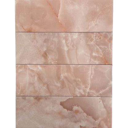 Onyx Pink Gloss Metro Wall Tiles