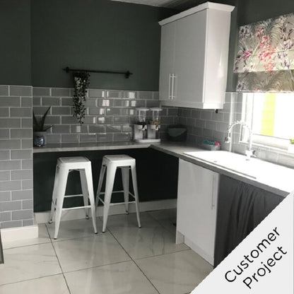 Fabulous Mini Bevelled Pizarra Grey Brick Effect Tiles