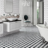 Firenze Black and White Patterned Floor Tiles 