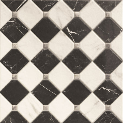 Firenze Black and White Checkered Tiles