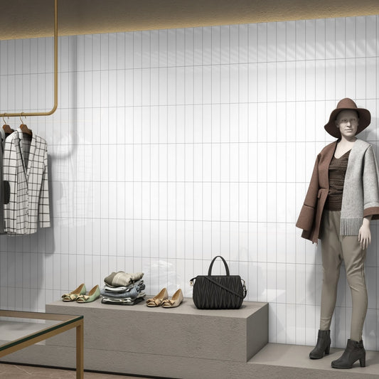 Flat White Matt Metro Tiles