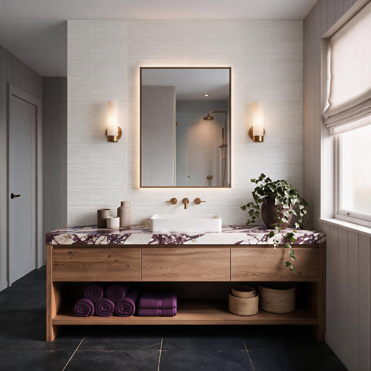 Mubi White Stone Effect Matt Wall Tiles