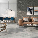 Cut Sample: Mubi Black Stone Effect Matt Wall Tiles