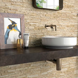 Cut Sample: Mubi Beige Stone Effect Matt Wall Tiles