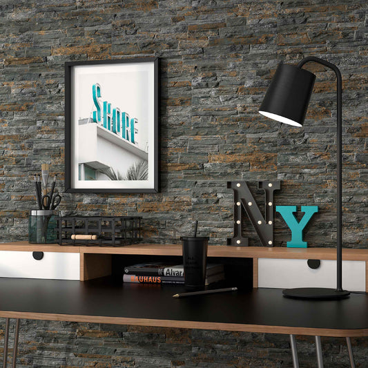 Mubi Rustic Slate Stone Effect Matt Wall Tiles