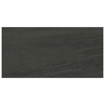 A rectangular dark charcoal gray stone or concrete-look tile with subtle natural texture and veining, shown against a white background.