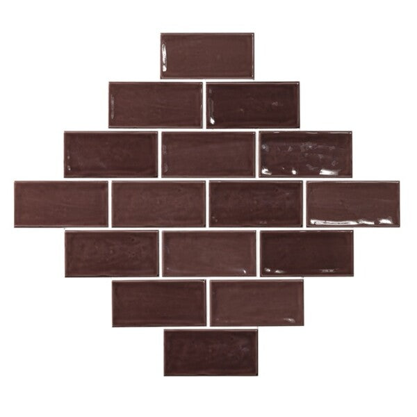 Glamour Burgundy Red Brick Tiles