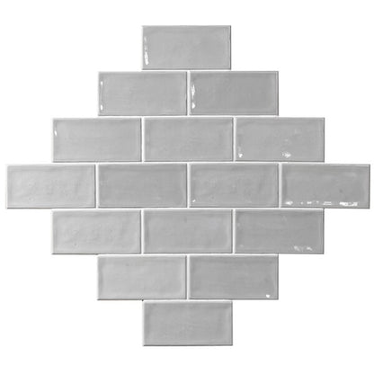 Glamour Light Grey Subway Tiles