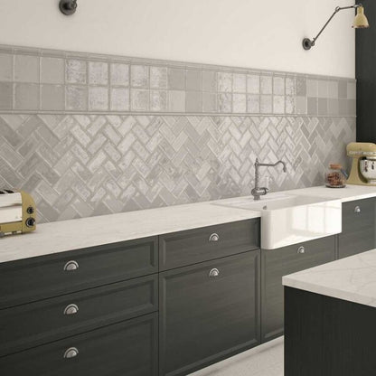 Glamour Light Grey Subway Tiles