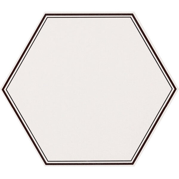 Cut Sample: Grazia White Hexagon Wall and Floor Tiles