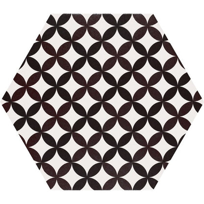 Grazia Black and White Hexagon Tiles