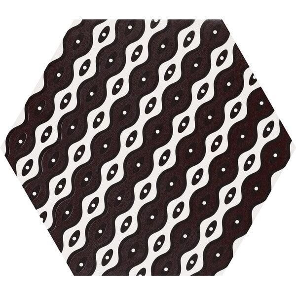 Grazia Black and White Hexagon Tiles