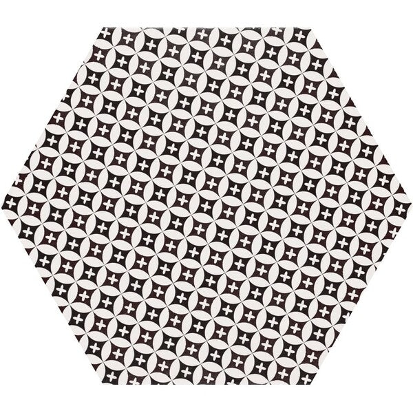 Grazia Black and White Hexagon Tiles