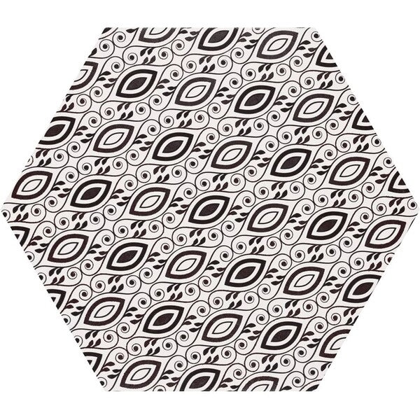 Grazia Black and White Hexagon Tiles