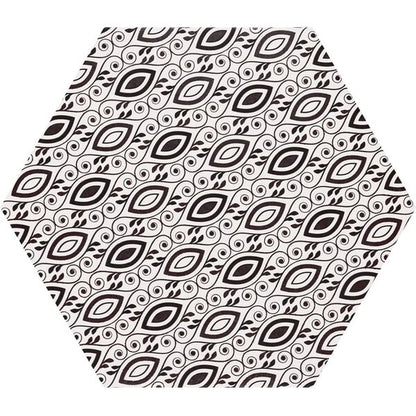 Grazia Black and White Hexagon Tiles