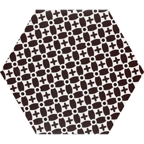 Grazia Black and White Hexagon Tiles