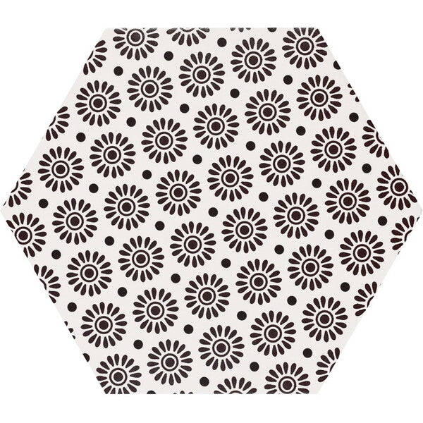 Grazia Black and White Hexagon Tiles