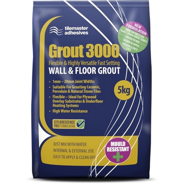 Grout 3000 Coloured Grout - Mid Grey Tile Grout - 5kg