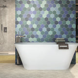 Hex Aquamarine Hexagon Wall Tiles