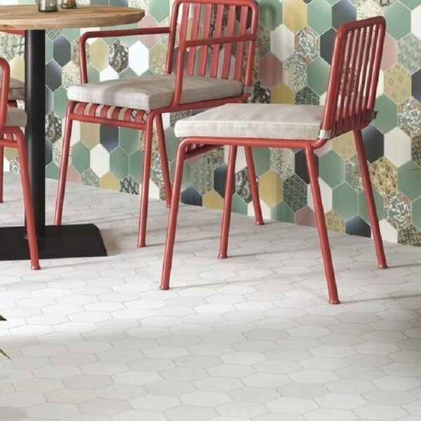 Hex White Hexagon Wall Tiles