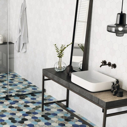 Hex White Hexagon Wall Tiles
