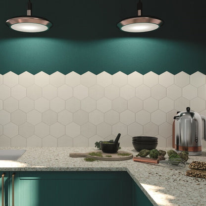 Hex White Hexagon Wall Tiles