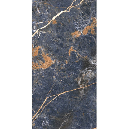 Icaro Marble Effect Blue Porcelain Tiles