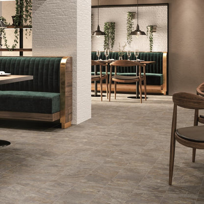 Iguazu Grey Stone Effect Porcelain Tiles