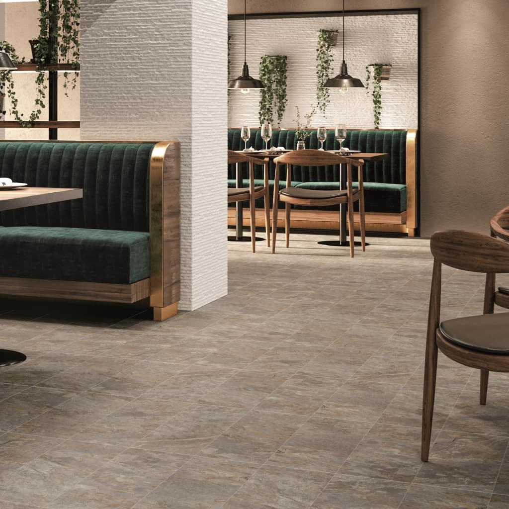 Iguazu Grey Stone Effect Porcelain Tiles