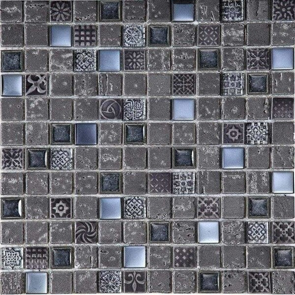 Imperium Graphite Grey Mosaic Tiles
