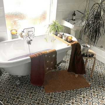Boulevard Grey and Beige Patterned Floor Tiles