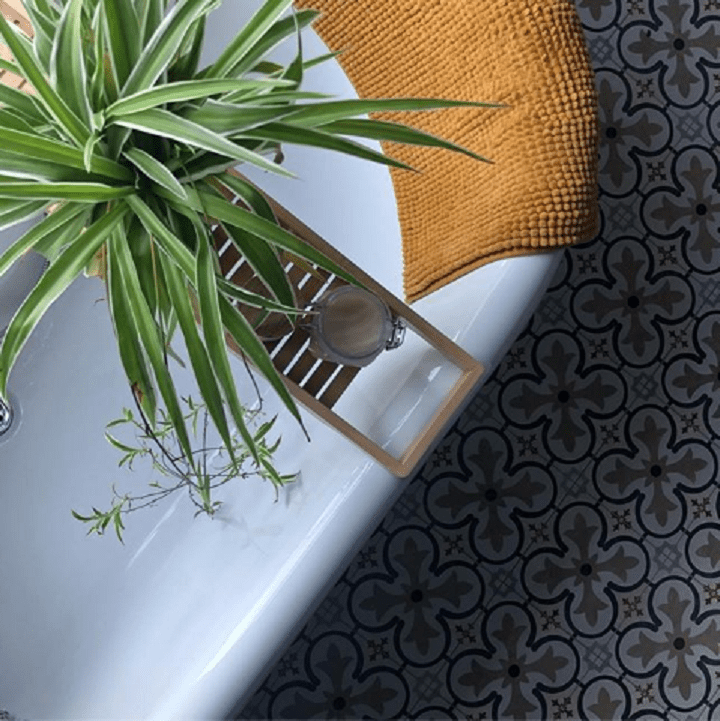 Boulevard Grey and Beige Patterned Floor Tiles