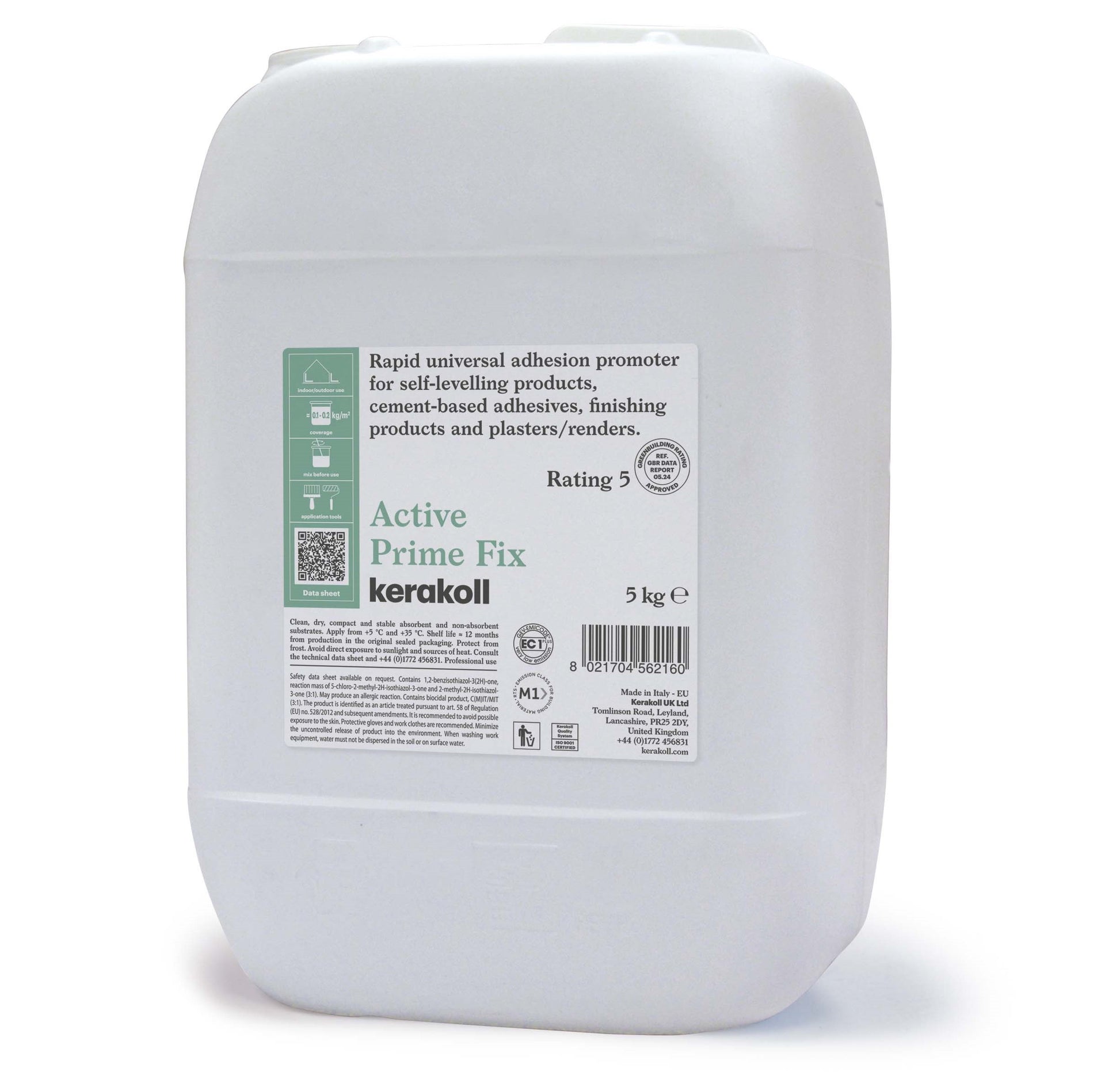 Kerakoll Active Prime Fix Rapid Universal Adhesion Promoter - 5 Kilo