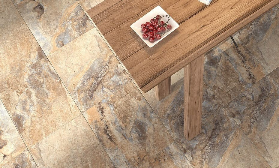 Keystone Brown Tiles - Stone Effect