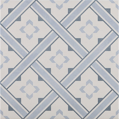 Kilburn Blue Floral Tiles - Matt