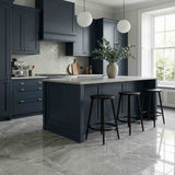 Ocean Gloss Light Grey Tiles - Porcelain, Rectified