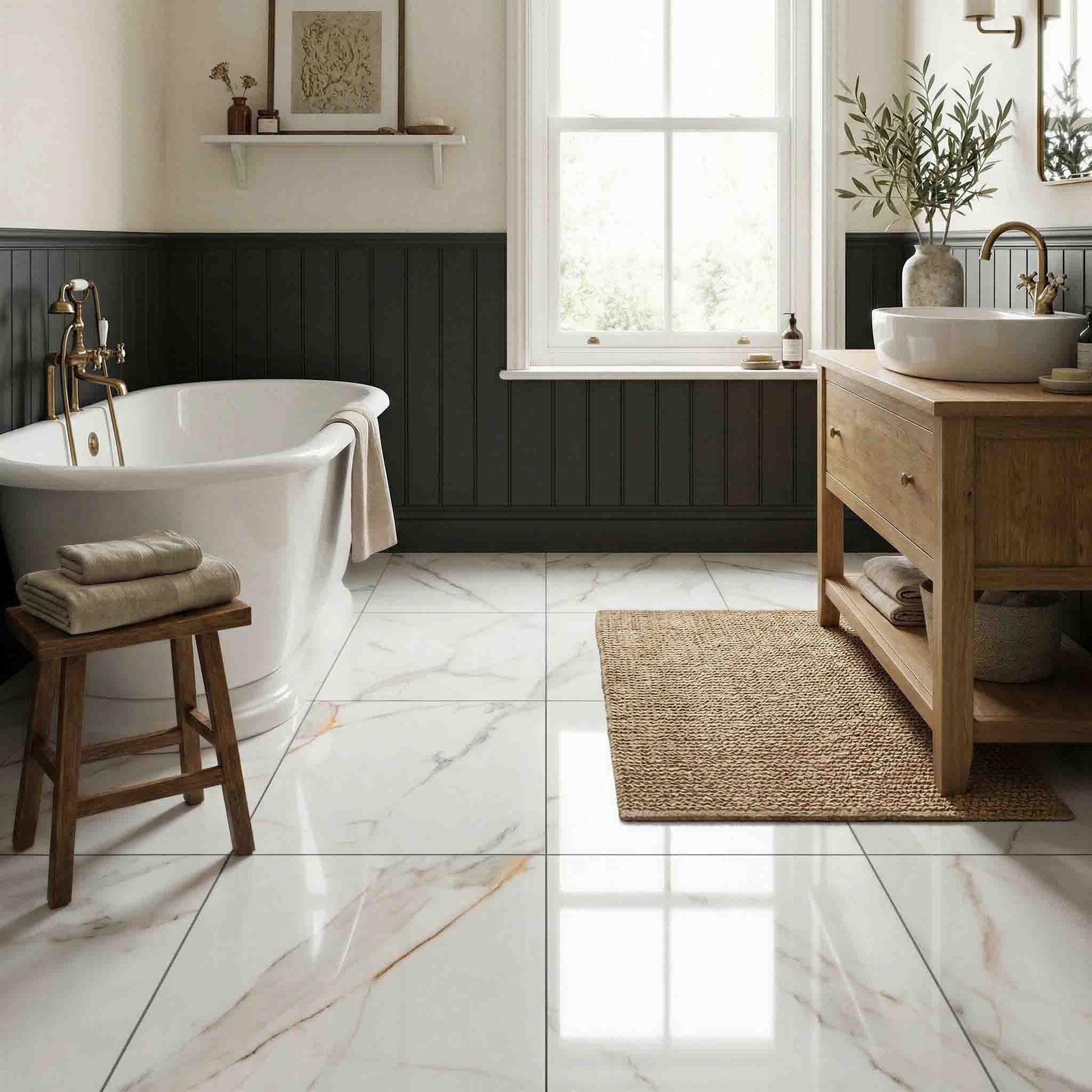 Marble Effect Tiles 600x600 ? Gloss, Porcelain, Rectified