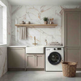 Cut Sample: Marble Effect Tiles 600x600 ? Gloss, Porcelain, Rectified