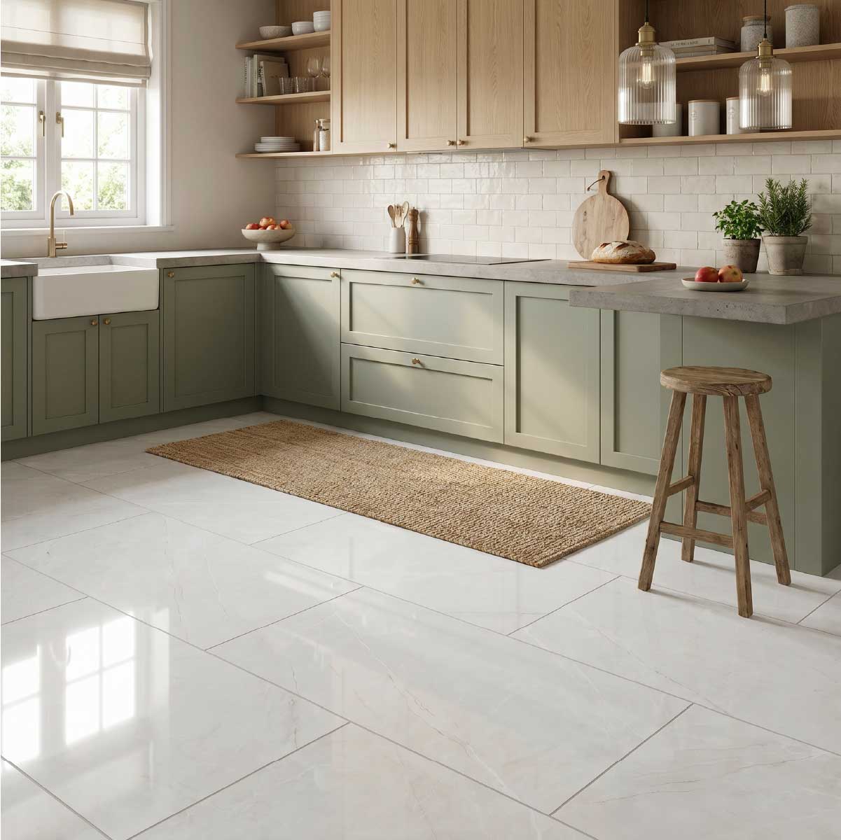 Scambio White 1200 x 600 Tiles