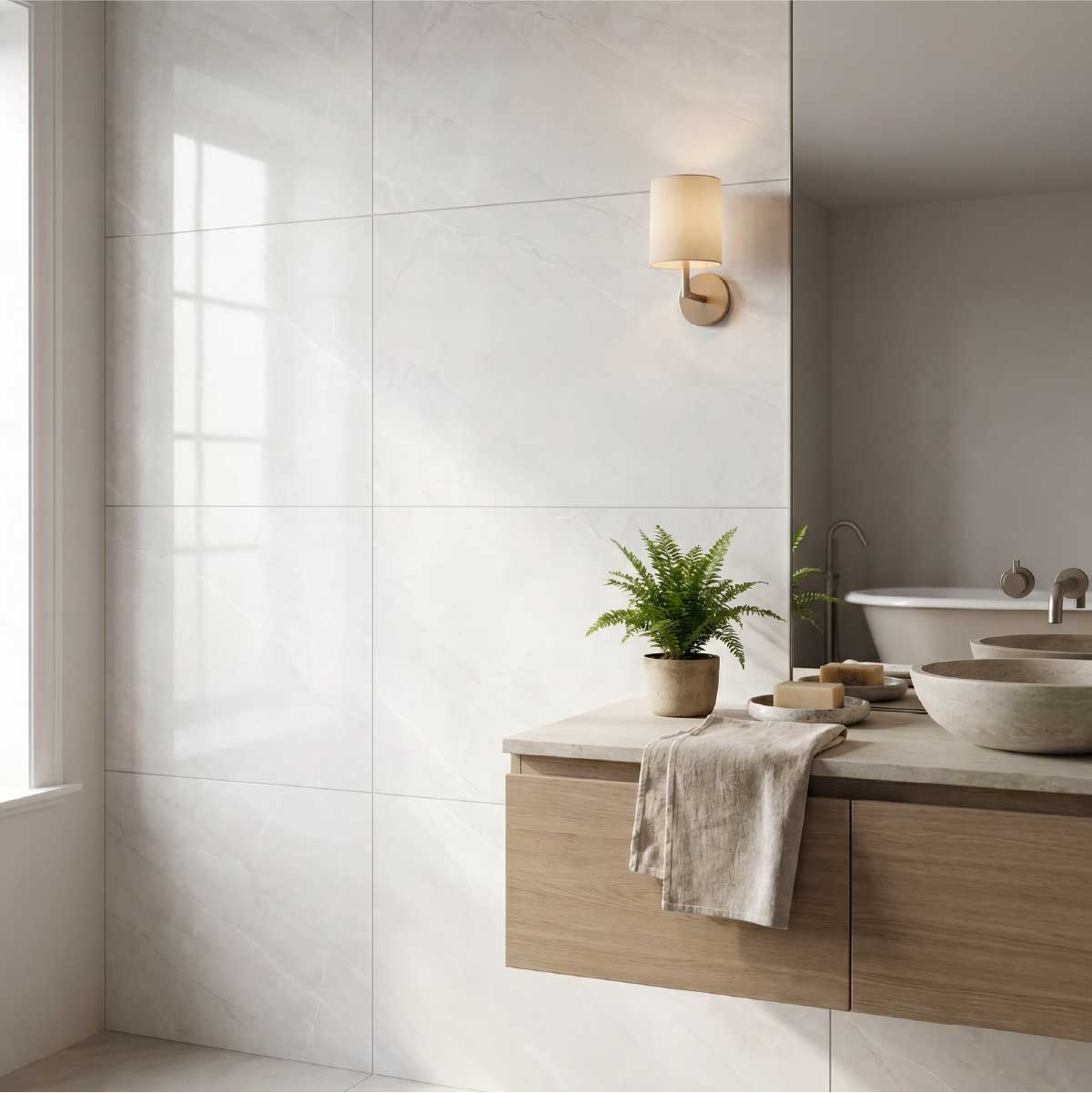 Scambio White 1200 x 600 Tiles