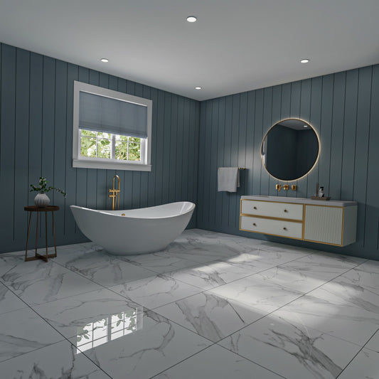 Miami White Marble Floor Tiles