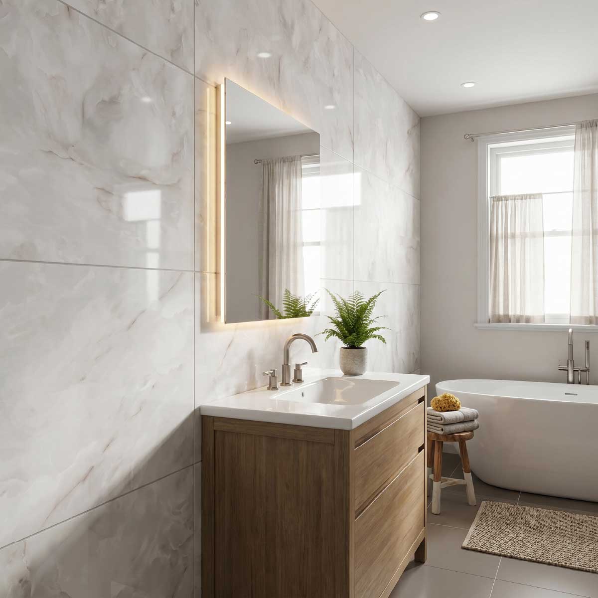 Orsis Marble White Porcelain Tiles