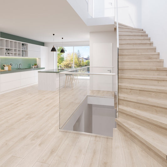 Latina Natural Wood Look Tiles – Matt, Porcelain, Rectified - Room Setting