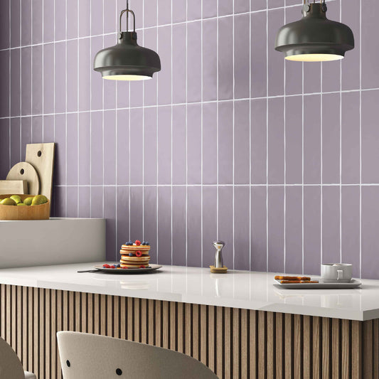 Handcraft lilac matt ceramic wall tiles